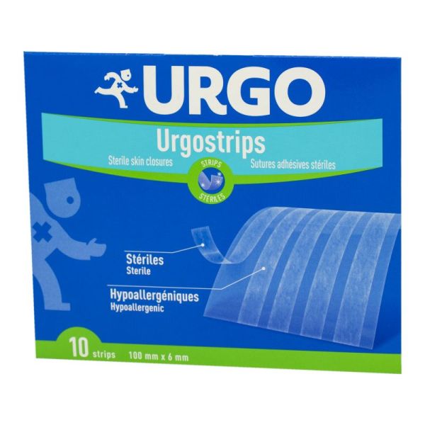 URGOSTRIPS 100 x 6mm Suture Chirurgicale Adhésive Stérile pour Refermer Rapidement une Plaie