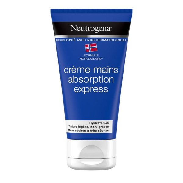 NEUTROGENA Crème Mains Absorption Express 75ml - Formule Norvégienne Mains Sèches à très Sèches