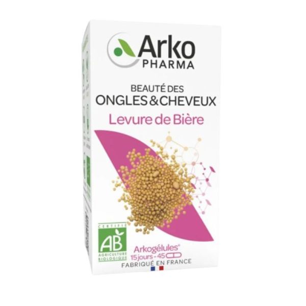 ARKOGELULES BIO Levure de Bière 1335mg Revivifiable - Bte/45 - Beauté des Ongles et des Cheveux