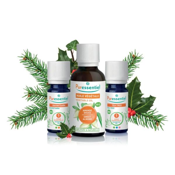 PURESSENTIEL Mon Coffret Découverte BIO Noël 2022 - 5 Produits