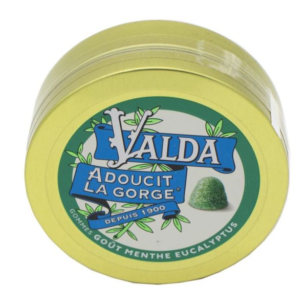 VALDA MENTHE EUCALYPTUS Gommes Avec Sucre - Bte/50g