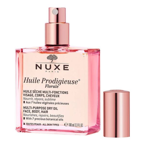 NUXE Huile Prodigieuse Florale 100ml - Huile Sèche Multi Fonctions - Visage, Corps, Cheveux