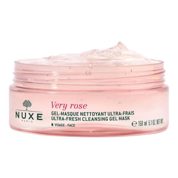 NUXE VERY ROSE Gel Masque Nettoyant Ultra Frais 150ml - Toutes Peaux même Sensibles