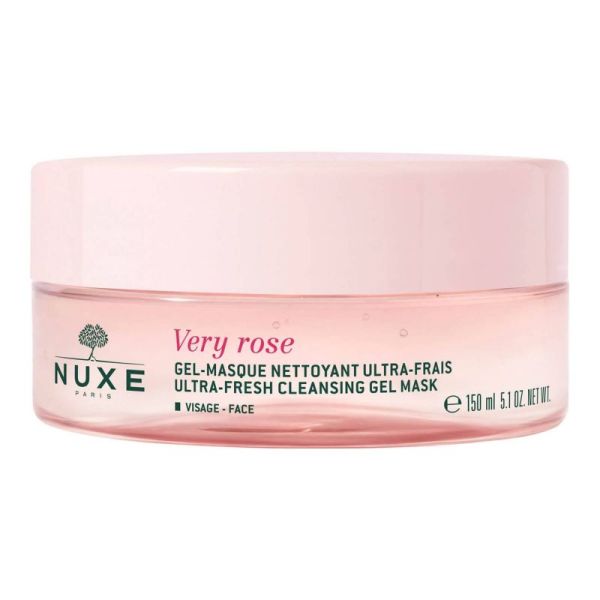 NUXE VERY ROSE Gel Masque Nettoyant Ultra Frais 150ml - Toutes Peaux même Sensibles