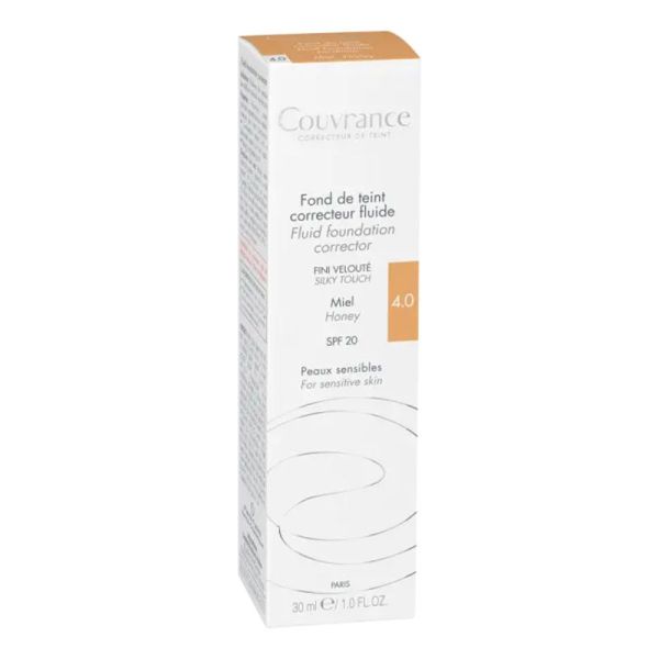 AVENE COUVRANCE Fond de Teint 4.0 Miel SPF20 Fluide Correcteur - T/30ml