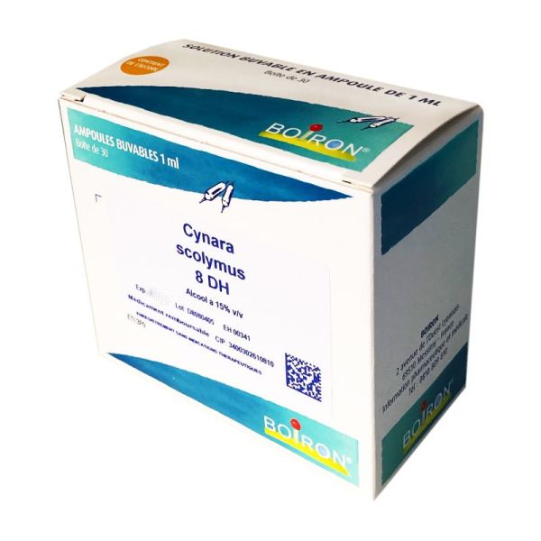 Cynara scolymus 8DH, 30 ampoules buvables - Boiron