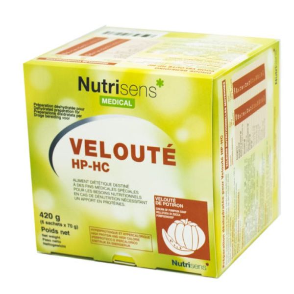 VELOUTE HP / HC Potiron - Préparation Déshydratée pour Potage - Dénutrition - 6x 70g