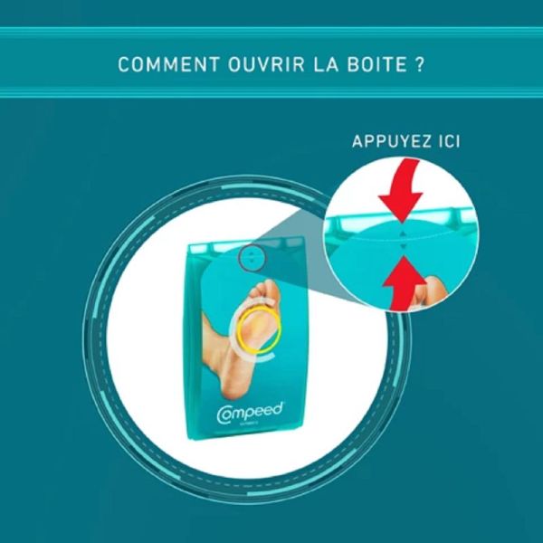 COMPEED 6 Pansements Durillons Moyen Format 4.4 x 4.5cm - Technologie Hydrocolloïde