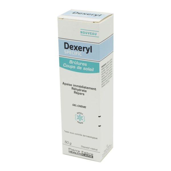 DEXERYL SPECIFIC 50g Gel Crème Brûlures, Coups de Soleil - Dès 24 Mois