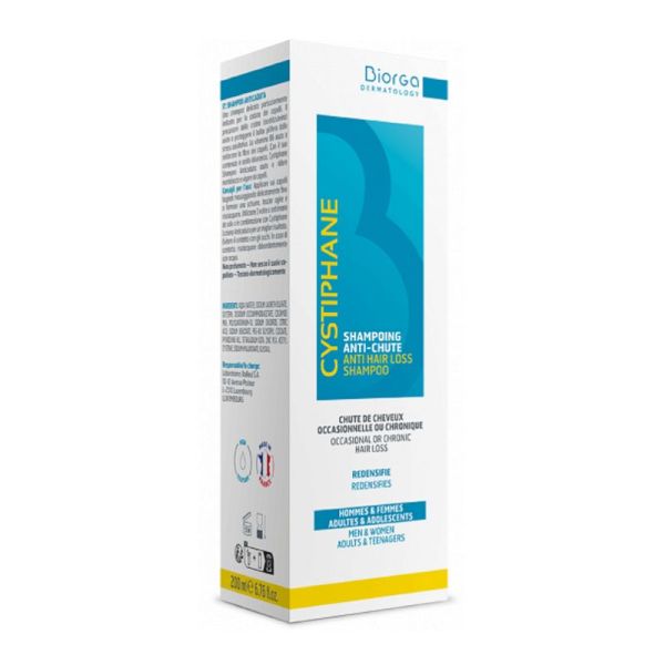CYSTIPHANE Shampooing Anti-Chute 200ml - Chute de Cheveux Chronique ou Occasionnelle