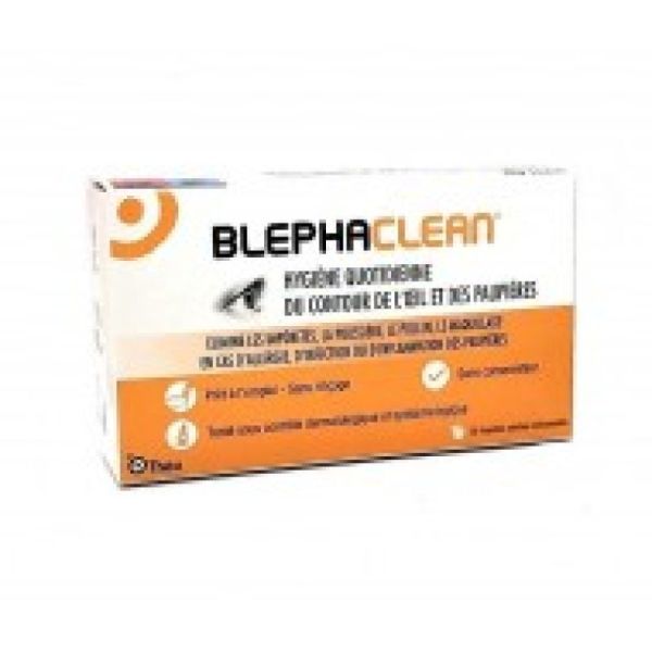 Blephaclean , hygiène des paupières - 20 compresses stériles