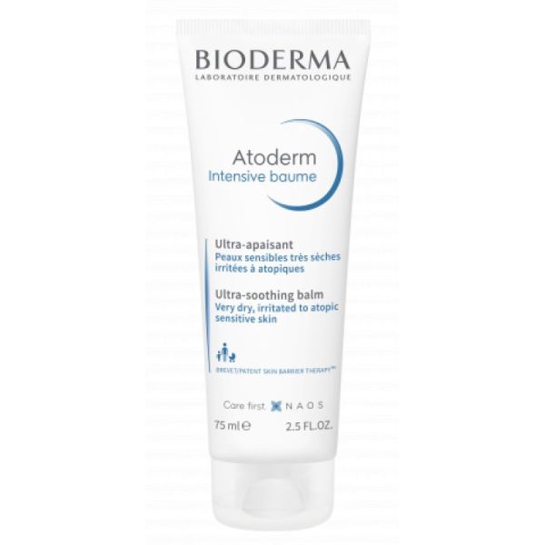 BIODERMA Atoderm Intensive Baume 75ml Ultra Apaisant - Peaux Sensibles Très Sèches Irritées Atopiques