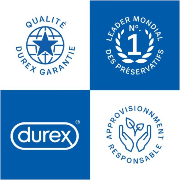 DUREX CLASSIC JEANS 16 Préservatifs - Transparent, Lubrifié, Forme Profilée, Latex Naturel