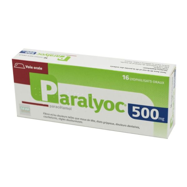 Paralyoc 500 mg, 16 lyophilisats