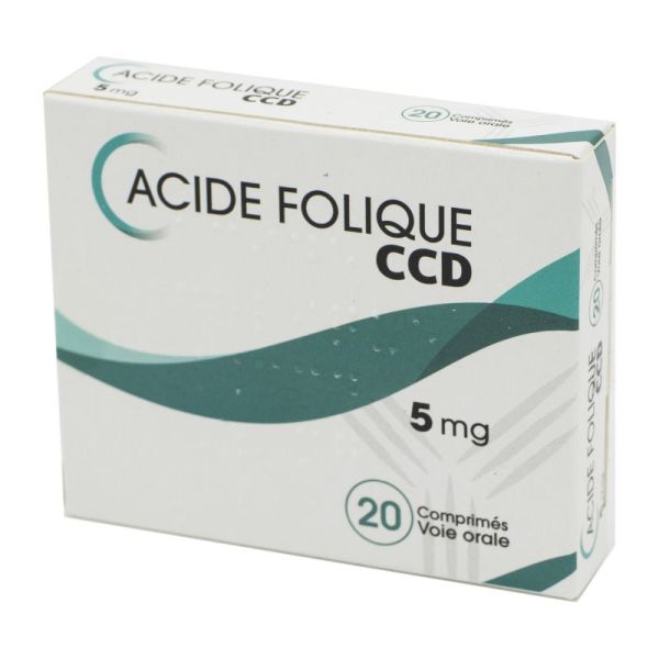 Acide Folique CCD 5 mg, 20 comprimés