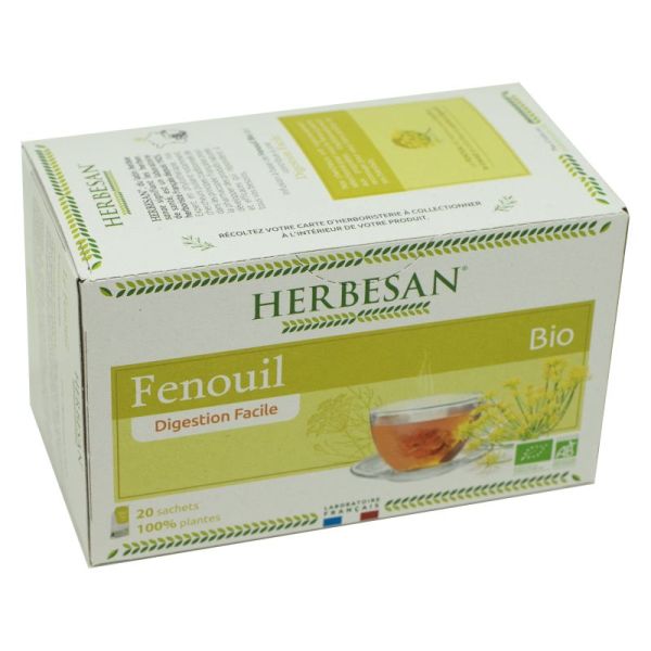 Infusion Fenouil Carvi Allaitement Bio 20 Sachets Herbesan