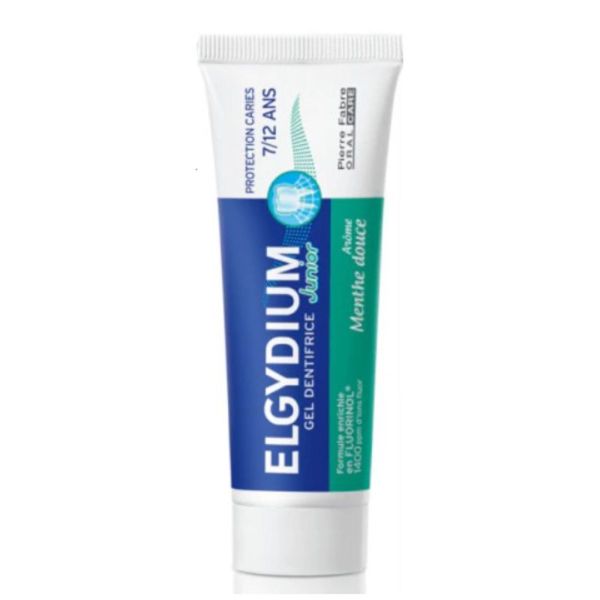 ELGYDIUM JUNIOR Gel Dentifrice Menthe Douce 50ml - Enfants de 7 à 12 Ans