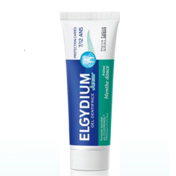 ELGYDIUM JUNIOR Gel Dentifrice Menthe Douce 50ml - Enfants de 7 à 12 Ans