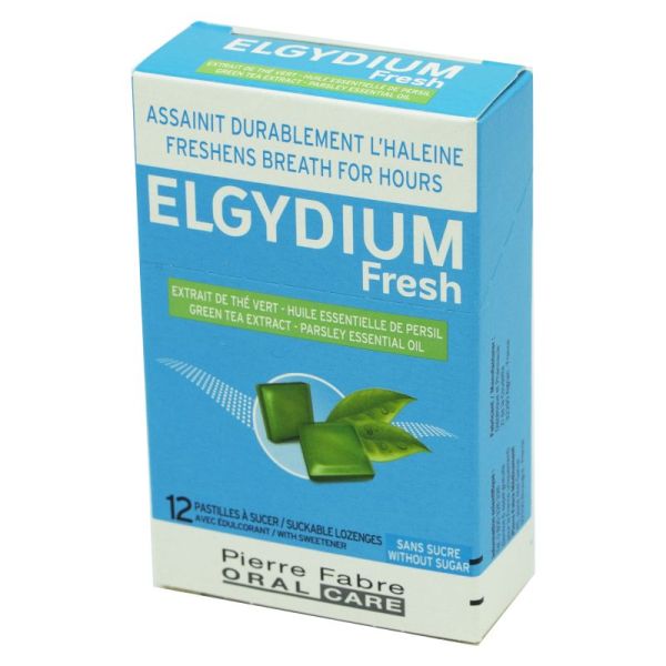 ELGYDIUM FRESH 12 Pastilles à Sucer - Assainit Durablement l' Haleine