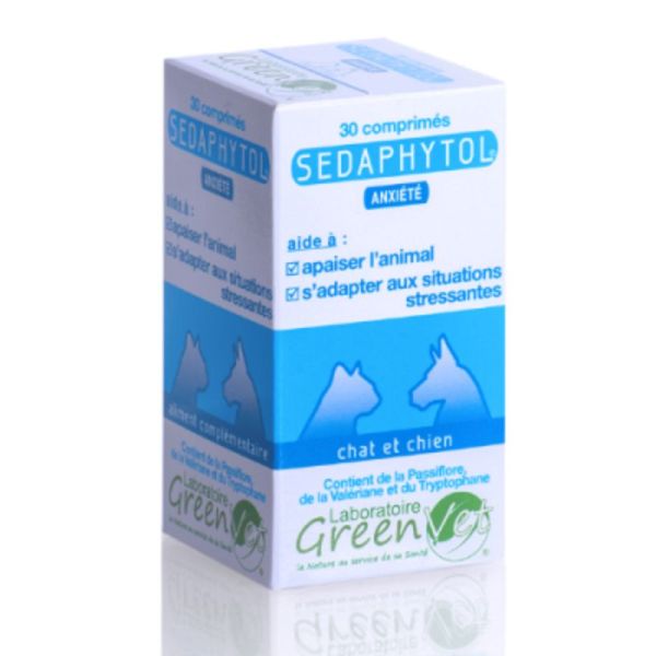 SEDAPHYTOL Anxiété 30 Comprimés Chat Chien - Rhodiole, Passiflore, Valériane, Tryptophane