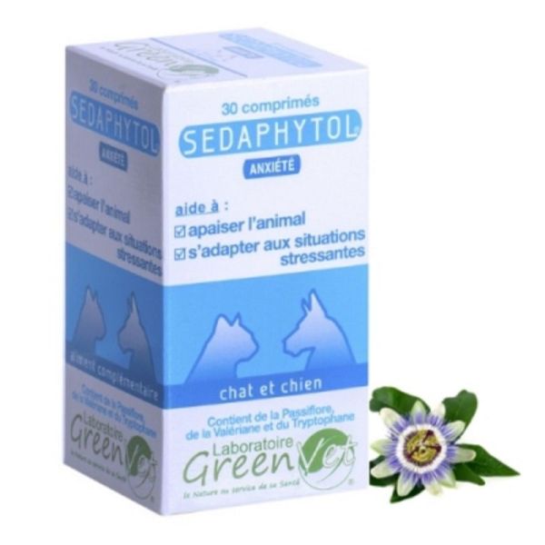 SEDAPHYTOL Anxiété 30 Comprimés Chat Chien - Rhodiole, Passiflore, Valériane, Tryptophane