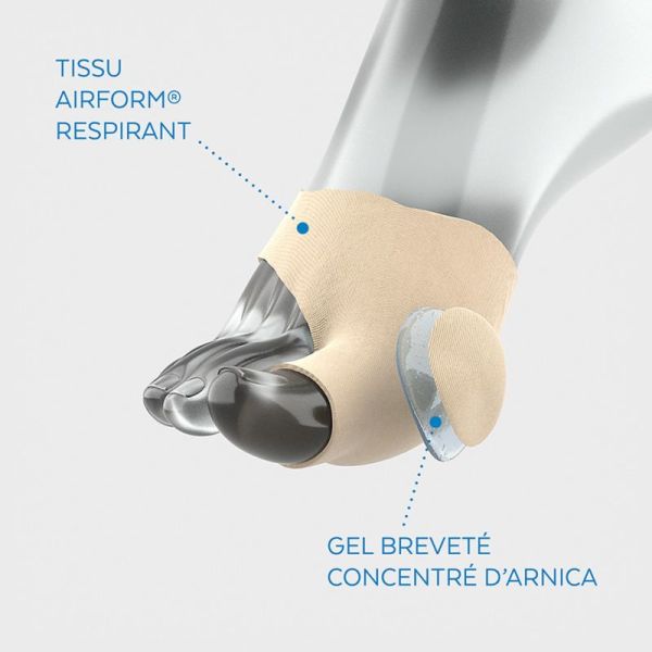 PODERM PROFESSIONAL 1 Protection en Gel d' Arnica Breveté - Hallux Valgus / Oignons