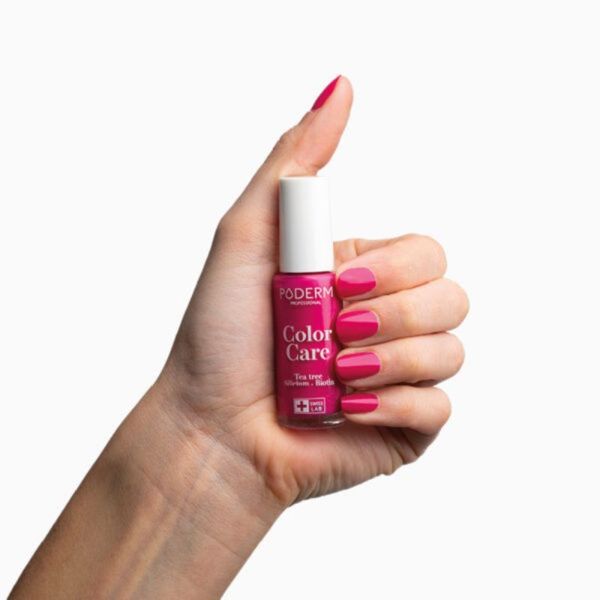 PODERM PROFESSIONAL Color Care Framboise 8ml - Vernis à Ongles Tea Tree