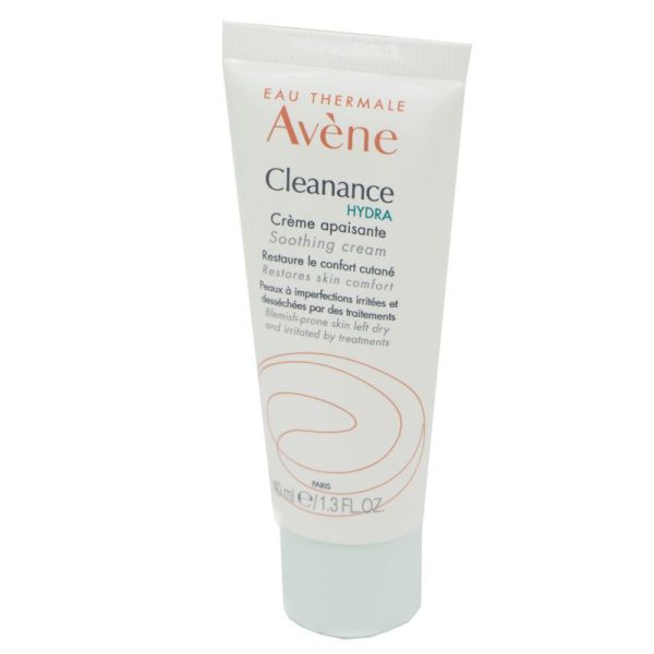 AVENE CLEANANCE HYDRA - Crème Apaisante - Hygiène du Visage - Peaux desséchées et irritées - T/40ml