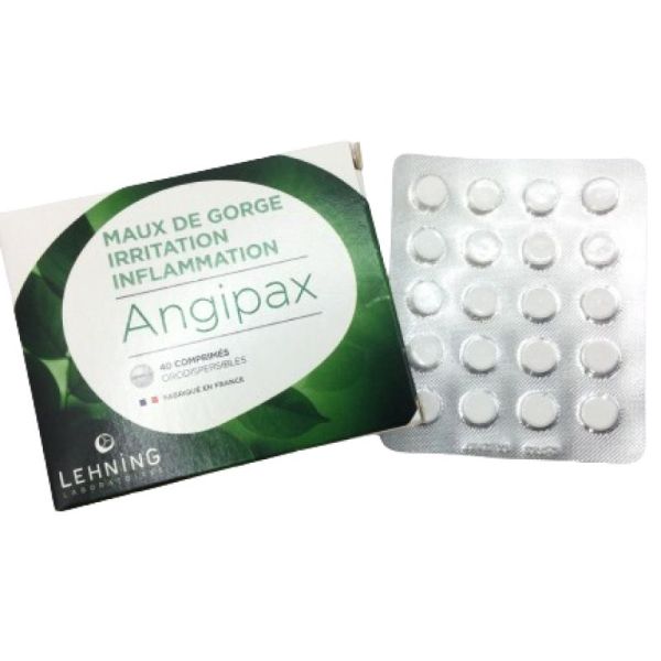 Lehning Angipax Maux de gorge Irritations - 40 Comprimés orodispersibles