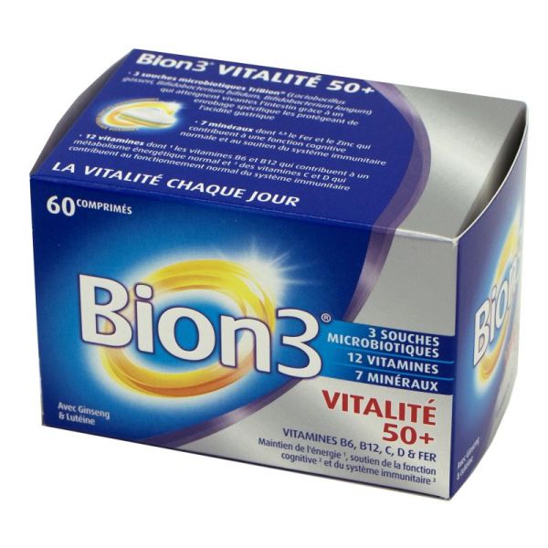 BION 3 VITALITE 50+ (ex SENIORS) - 60 comprimés à avaler