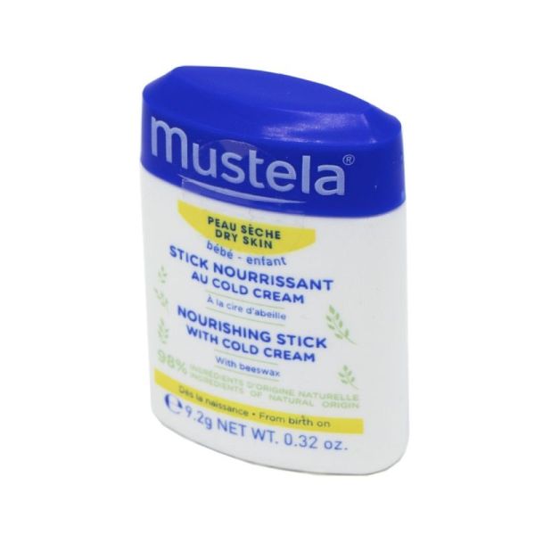 MUSTELA PEAU SECHE Stick Nourrissant au Cold Cream 9.2g - Lèvres et Pommettes