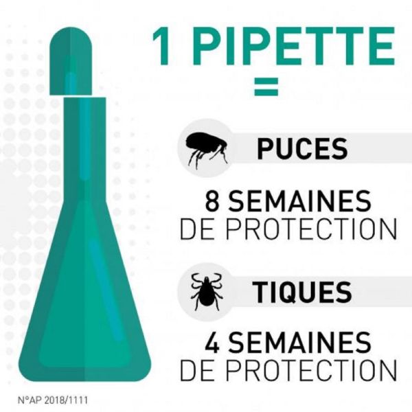 FRONTLINE SPOT ON Chien M (10 à 20kg) 4 Pipettes de 1.34ml - Anti Parasitaires (Puces, Tiques, Poux)