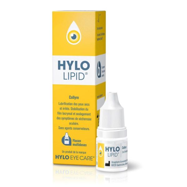 HYPO LIPID Collyre 3ml - Solution Ophtalmique Lubrifiante pour Instillation Oculaire - Sécheresse Oculaire