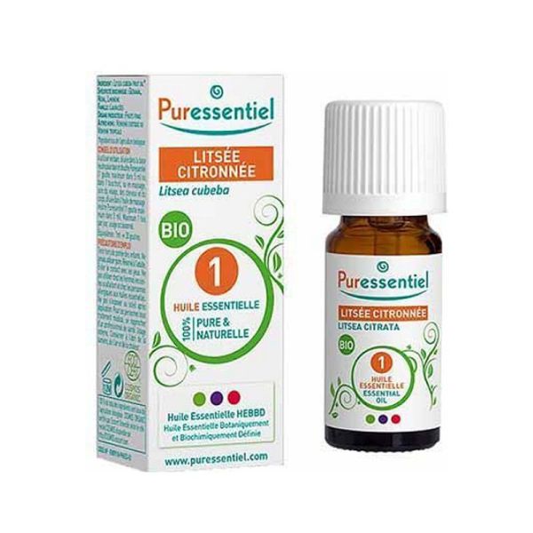 PURESSENTIEL BIO Litsée Citronnée 10ml - Huile Essentielle Litsea cubeba