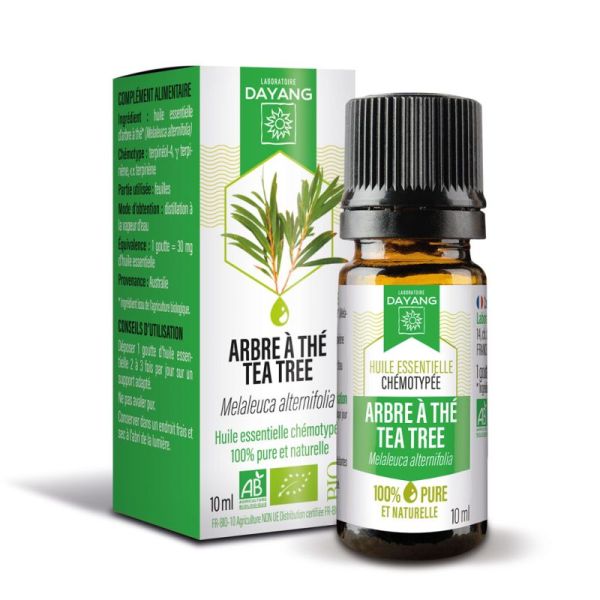 DAYANG BIO Huile Essentielle Chémotypée ARBRE A THE (TEA TREE) 10ml - Melaleuca alternifolia