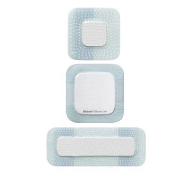 BIATAIN SILICONE Lite 5 x 5 cm - Pansement Hydrocellulaire Fin Bord Adhésif Siliconé - Bte/5