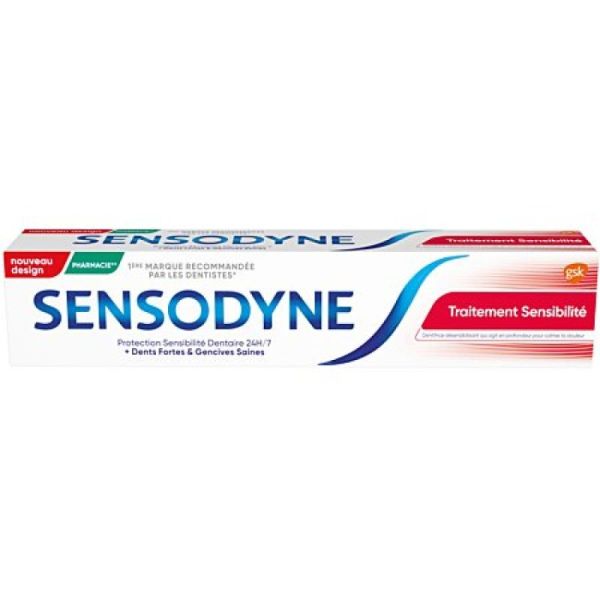SENSODYNE Traitement Sensibilité 75ml - Dentifrice Désensibilisant sans Strontium Dents Sensibles