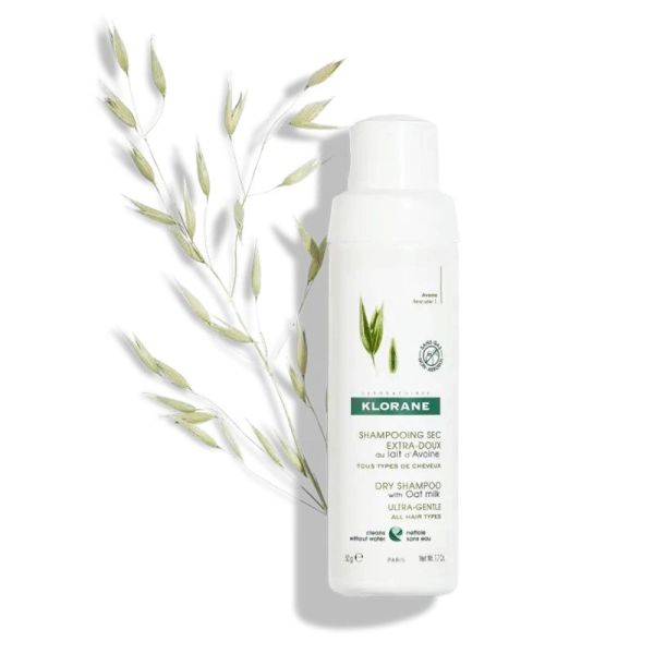 KLORANE SHAMPOOING SEC au Lait d' Avoine - Usage fréquent - Sans gaz 50g - 3282770200904