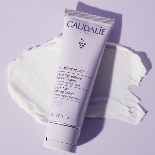 CAUDALIE VINOTHERAPIST Crème Réparatrice Mains et Ongles 75ml - Peau Sèche à très Sèche