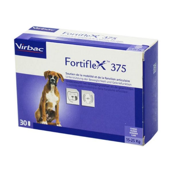 FORTIFLEX 375 Chiens de 15 à 25 kg - Soutien de la Mobilité, de la Fonction Articulaire - Bte/30 Cp