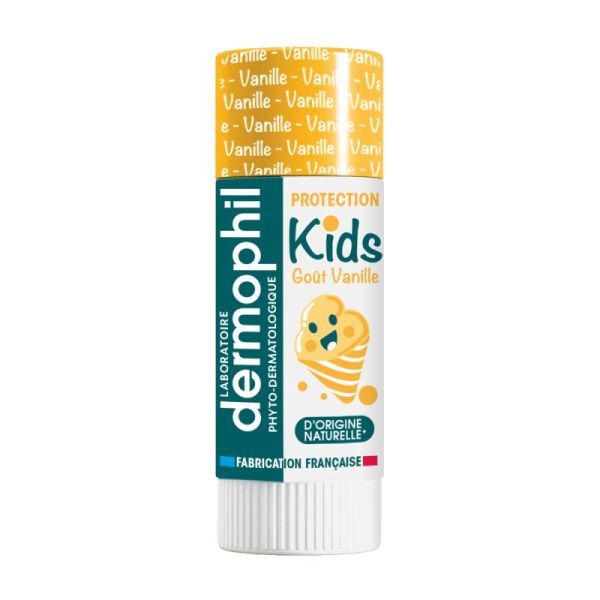 DERMOPHIL INDIEN PHYTO Kids Vanille Stick Lèvres 4g - Protection des Lèvres Enfants 100% Naturel