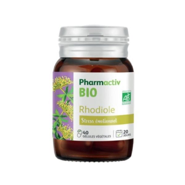 PHARMACTIV BIO Rhodiole 40 Gélules Végétales - Stress Emotionnel
