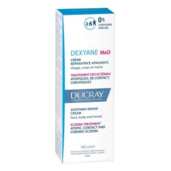 DEXYANE MED Crème Réparatrice Apaisante 100ml Visage et Corps - Traitement des Eczémas - Dès 3 Mois