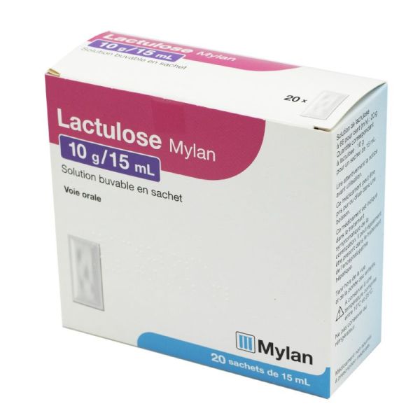 Lactulose Mylan 10 g, solution buvable - 20 sachets 15 ml