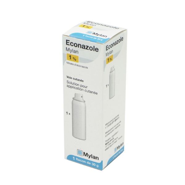 Econazole Mylan 1%, solution pour application cutanée - Flacon 30 g