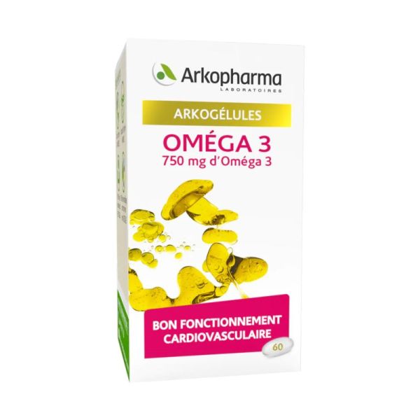 ARKOGELULES Oméga 3 - 60 Capsules - Bon Fonctionnement Cardiovasculaire