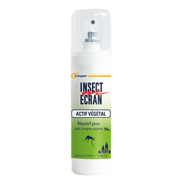 INSECT ECRAN Actif Végétal Répulsif Peau - Dès 3 Ans - Répulsif Insectes Moustiques, Tiques - 100ml