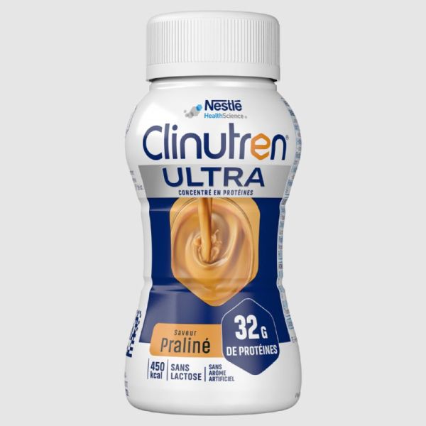 CLINUTREN ULTRA Praliné 4x 200ml - Denrée Alimentaire Destinée à des Fins Médicales Spéciales - Dénutrition