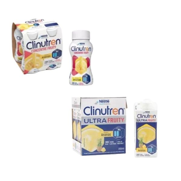 Nestlé Clinutren - Ultra fruity - saveur Ananas - 4 x 200 ml