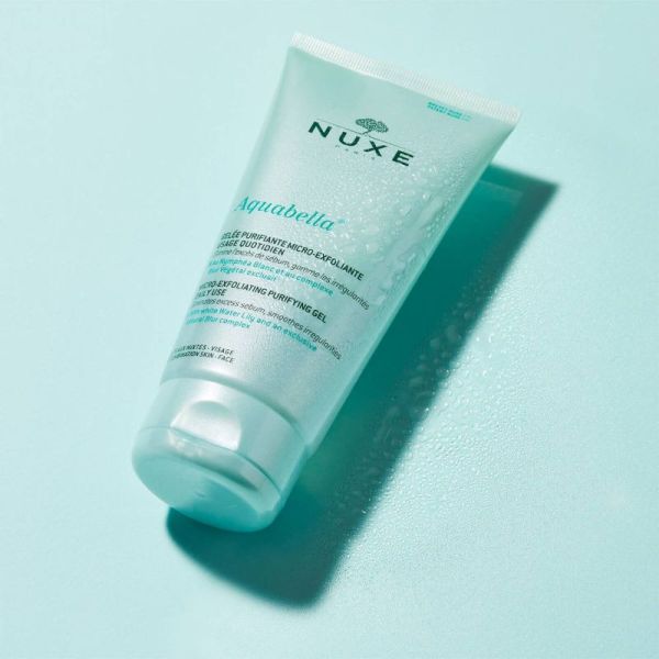 NUXE Aquabella Gelée Purifiante Micro Exfoliante - Soin Visage des Peaux Mixtes - T/150ml